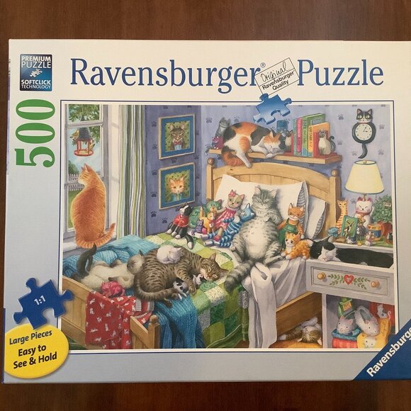 Ravensburger 500 Piece Jigsaw Puzzle "Cat Nap" - Picture 1 of 2